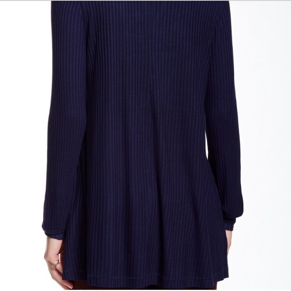 Free People Copa Banana Ribbed Tunic Navy Blue - Picture 4 of 9